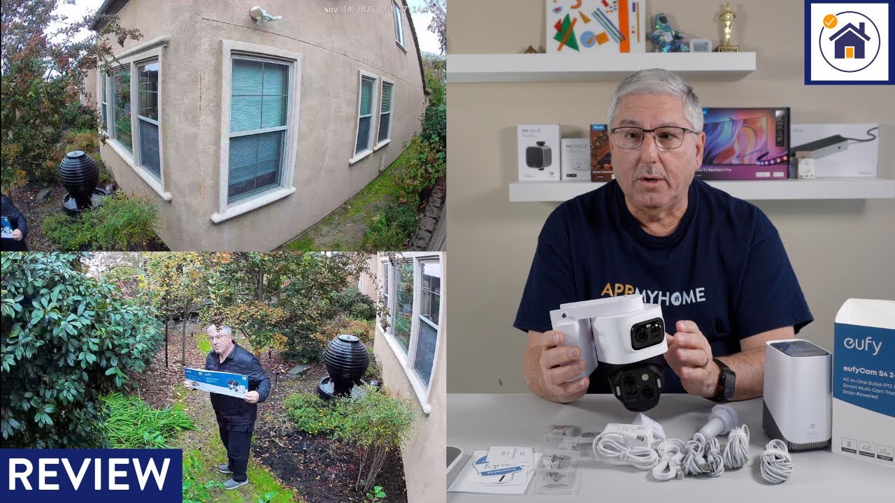 ОБЗОР комплекта eufy Security eufyCam S4 с двумя камерами, включая ключ, советы по настройке, уст...