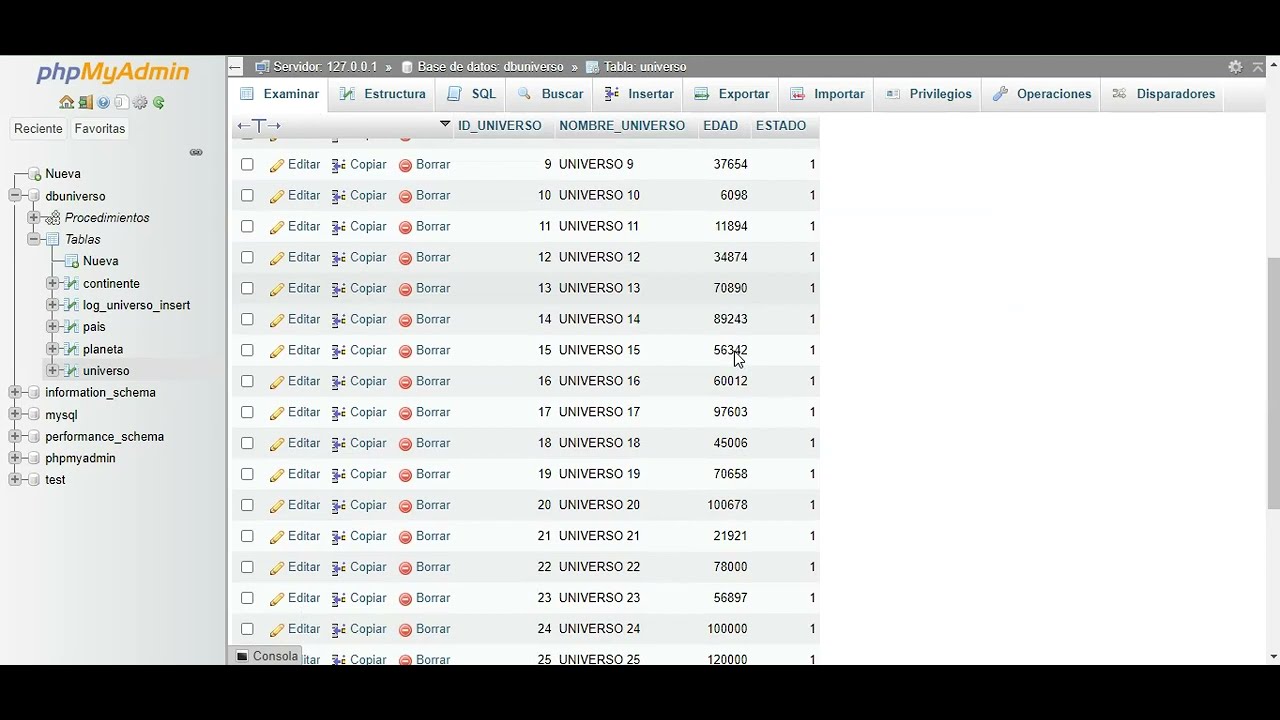 PROCEDIMIENTO ALMACENADO (INSERT) | MYSQL - PHPMYADMIN