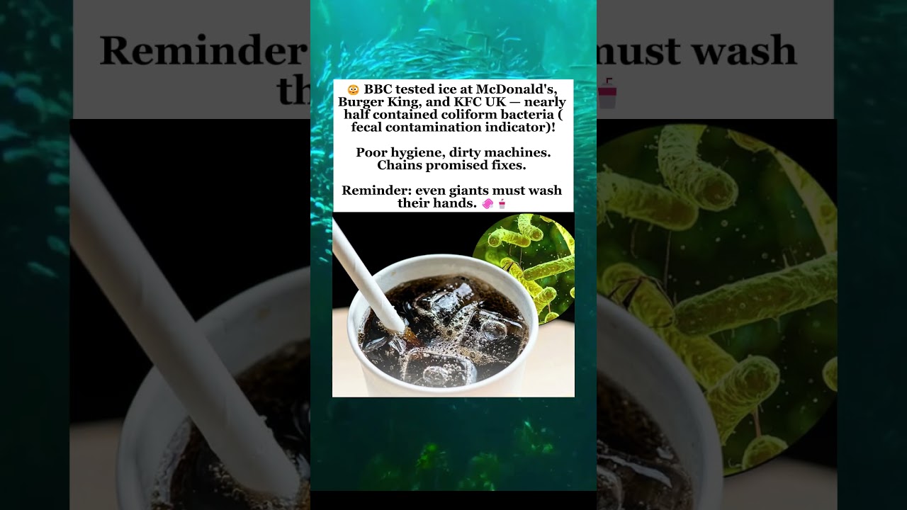 BBC Finds Fecal Bacteria in Ice at McDonald's, Burger King, KFC #bbc #fastfood #mcdonalds