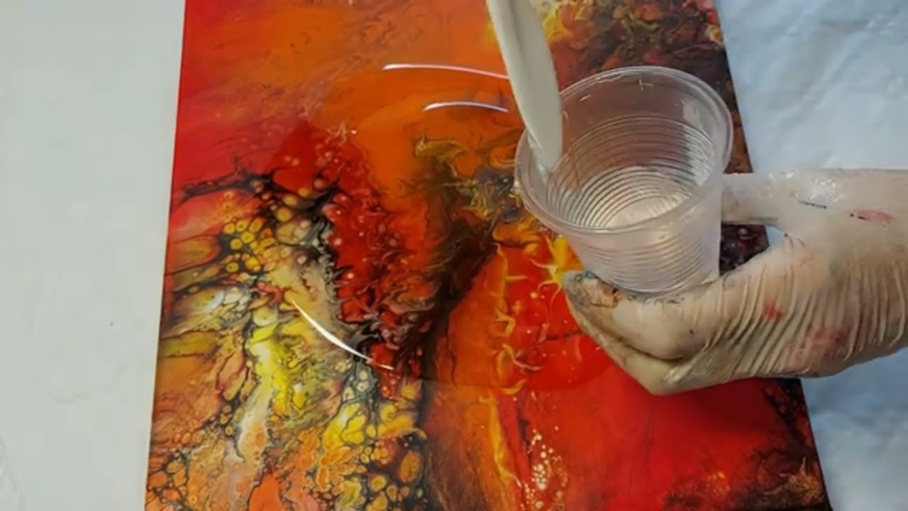 8 CONSEILS Pour RÉUSSIR LA RÉSINE EPOXY sur une Toile Acrylique👍🙂🟧🟥🟧🙂
