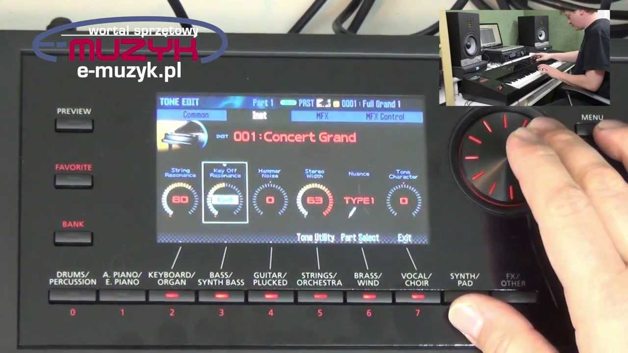 Roland FA08 prototyp DEMO   Grand Piano SuperNATURAL sounds