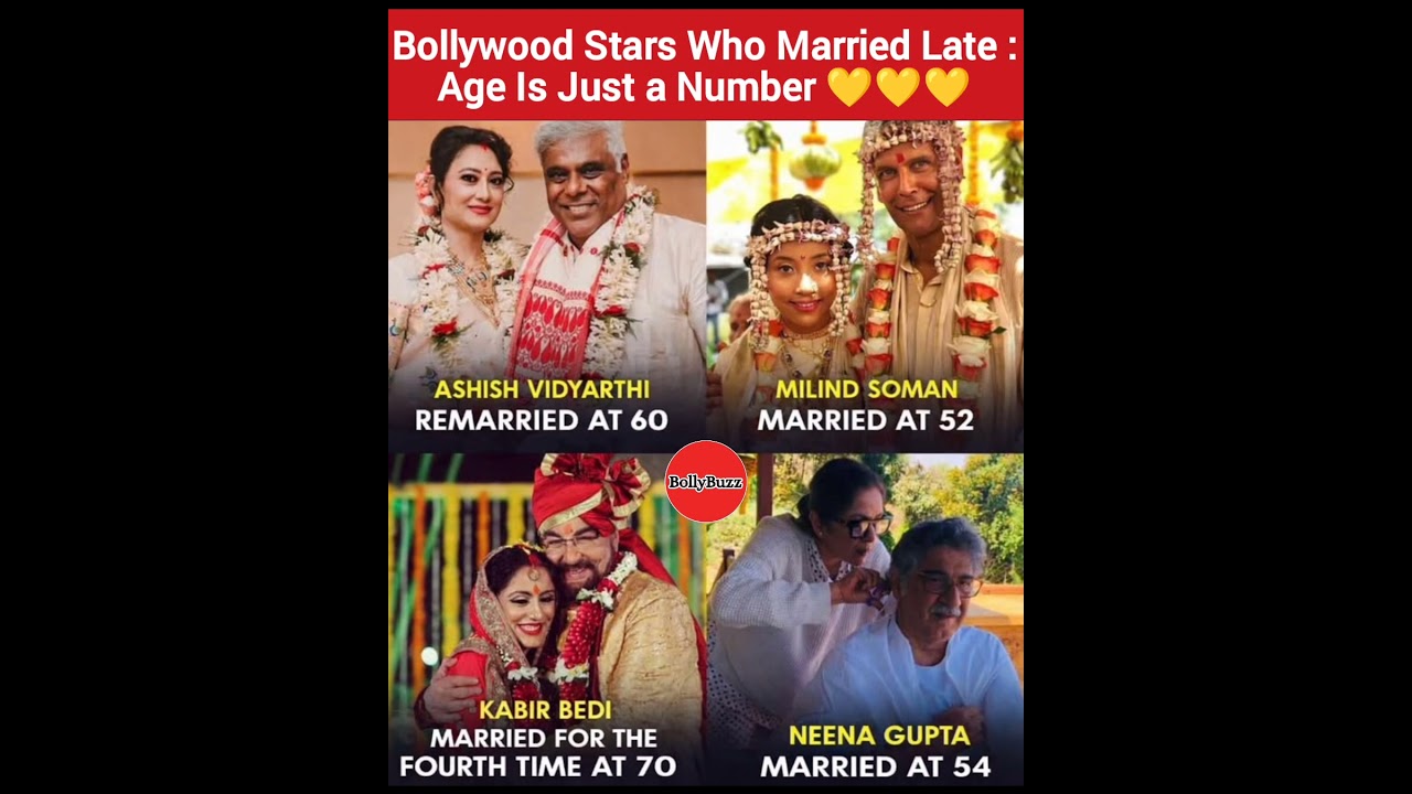 Bollywood Stars Who Married Late: Age Is Just a Number ❤️❤️ #kabirbedi #milindsoman