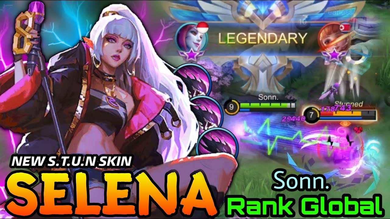 Selena S.T.U.N New Skin MVP Gameplay! - Top Global Selena by Sonn. - MLBB