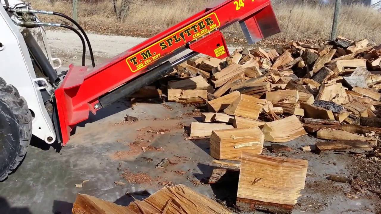 Bobcat upside down tm log splitter.
