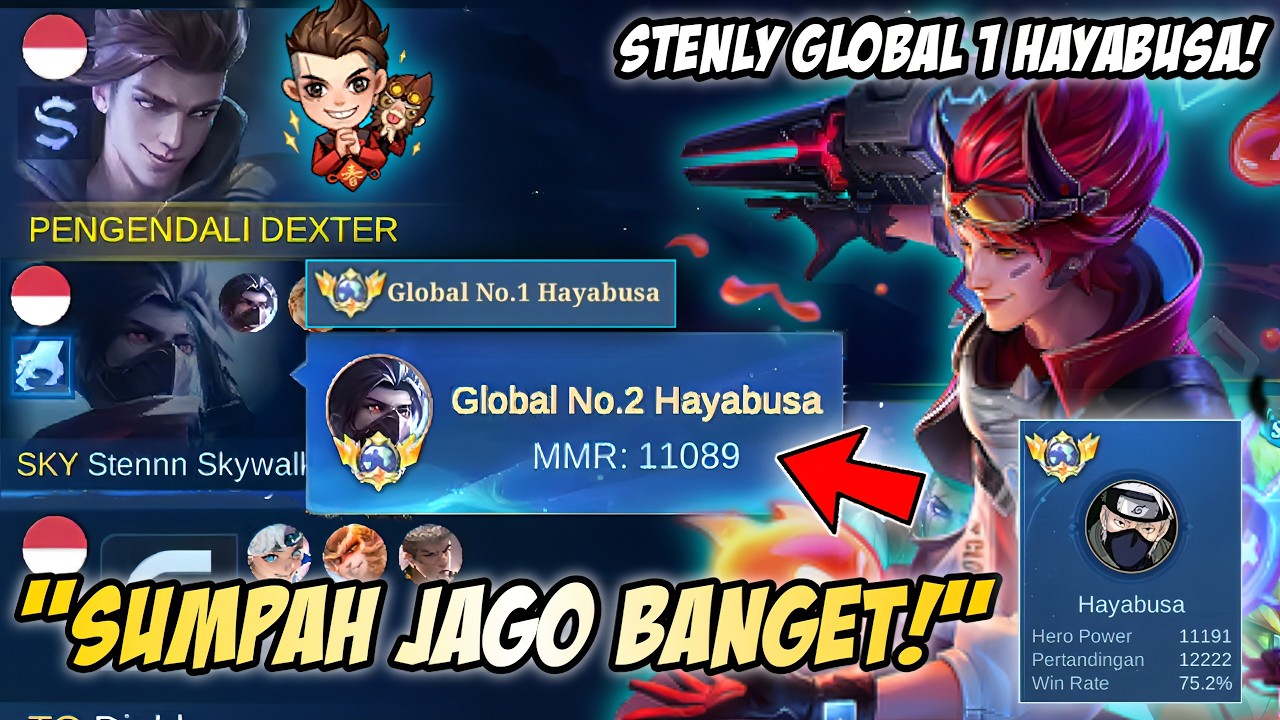 ASLI JAGO BANGET! ORDER VIP STENLY TOP GLOBAL 1 HAYABUSA! INI ORANG BISA PREDIKSI MASA DEPAN🥶 | MLBB