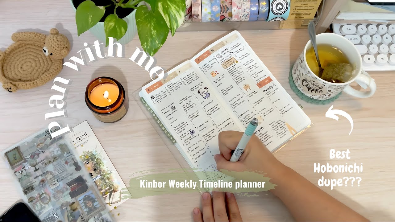 Plan with me with Kinbor timeline weekly planner 2025 | Hobonichi dupe
