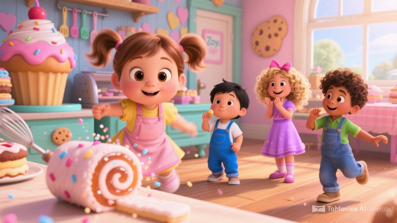 🍪 Cookie Shop Adventure | Cute Baby Baking Song | Pixar 3D Baby Rhymes for Kids