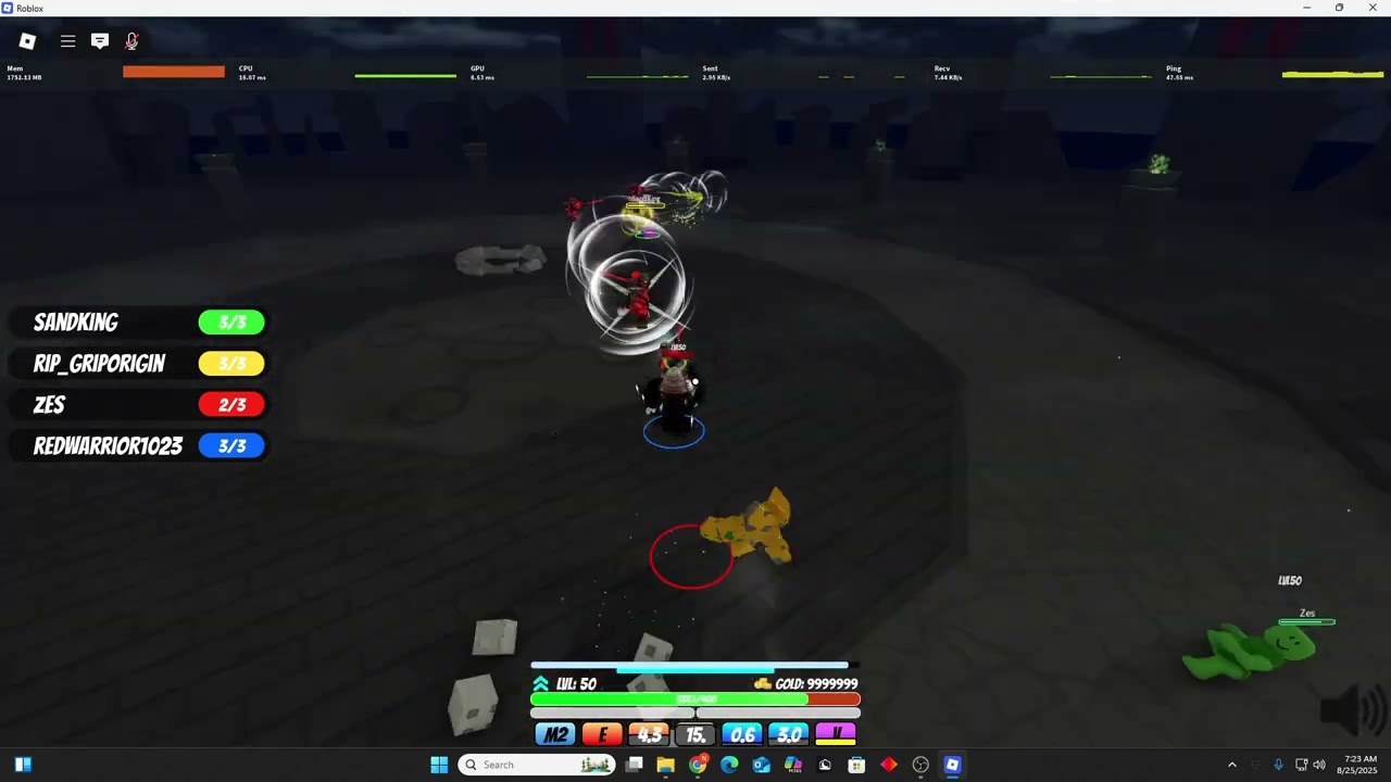 Silver chariot vs Chili peppers vs Cream vs The World (roblox jojo world of stands FFA)