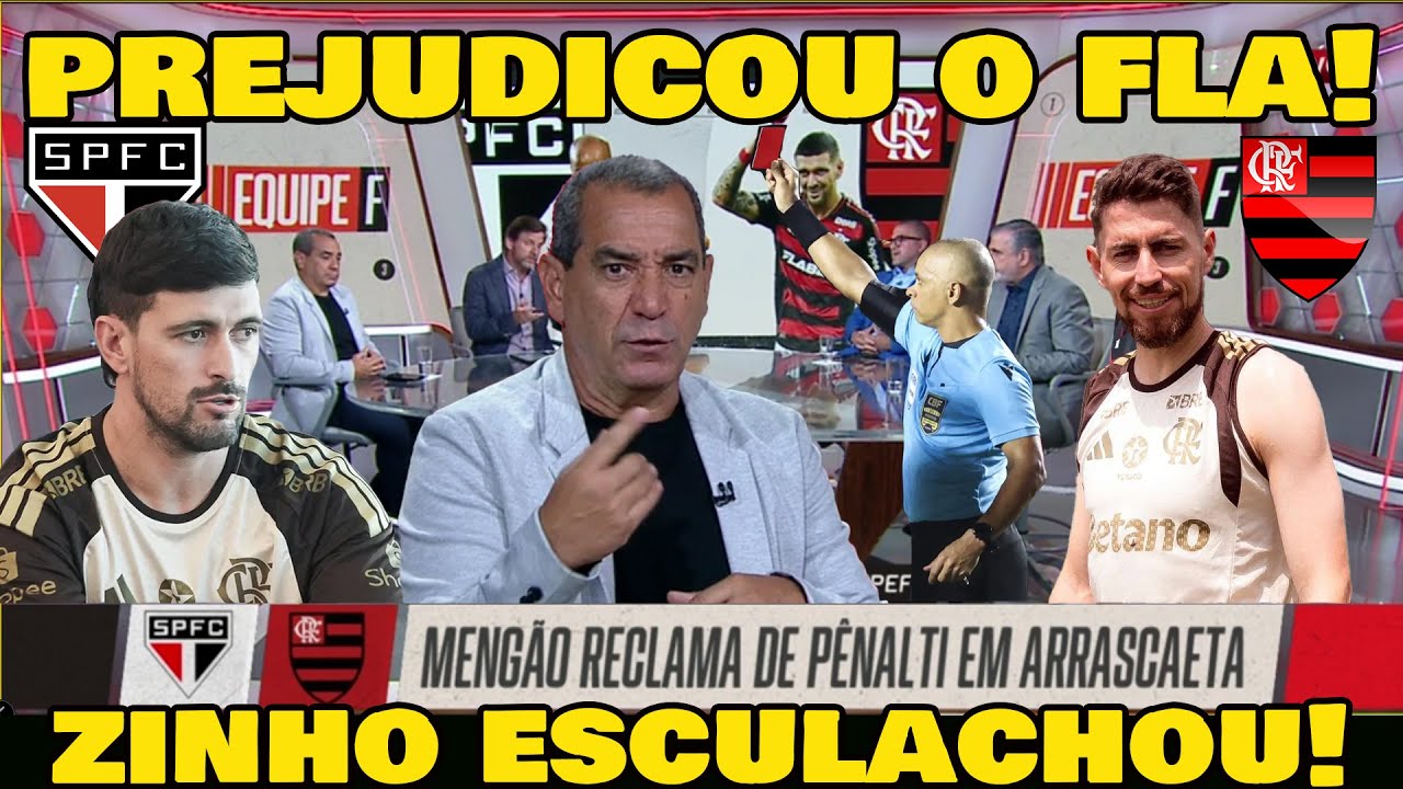 ZINHO DETONOU ARBITRAGEM! FOI MUITO PÊNALTI EM ARRASCAETA, ARBITRAGEM PÉSSIMA!