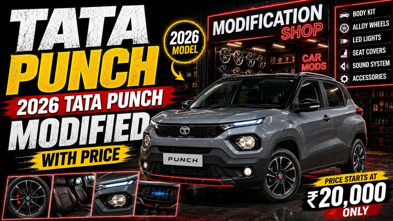 TATA PUNCH 2026 FACELIFT  MODIFIED WITH PRICE🔥 2026 TATA PUNCH BASE TO TOP MODIFICATION✅2026 PUNCH