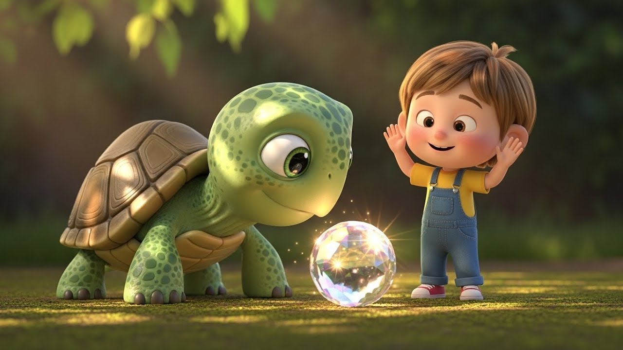 A tartaruguinha seguiu o casco brilhante 🐢✨ | Canção infantil divertida | Rimas para crianças