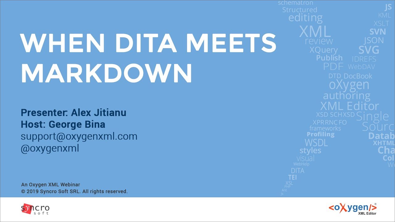 Webinar: DITA and Markdown