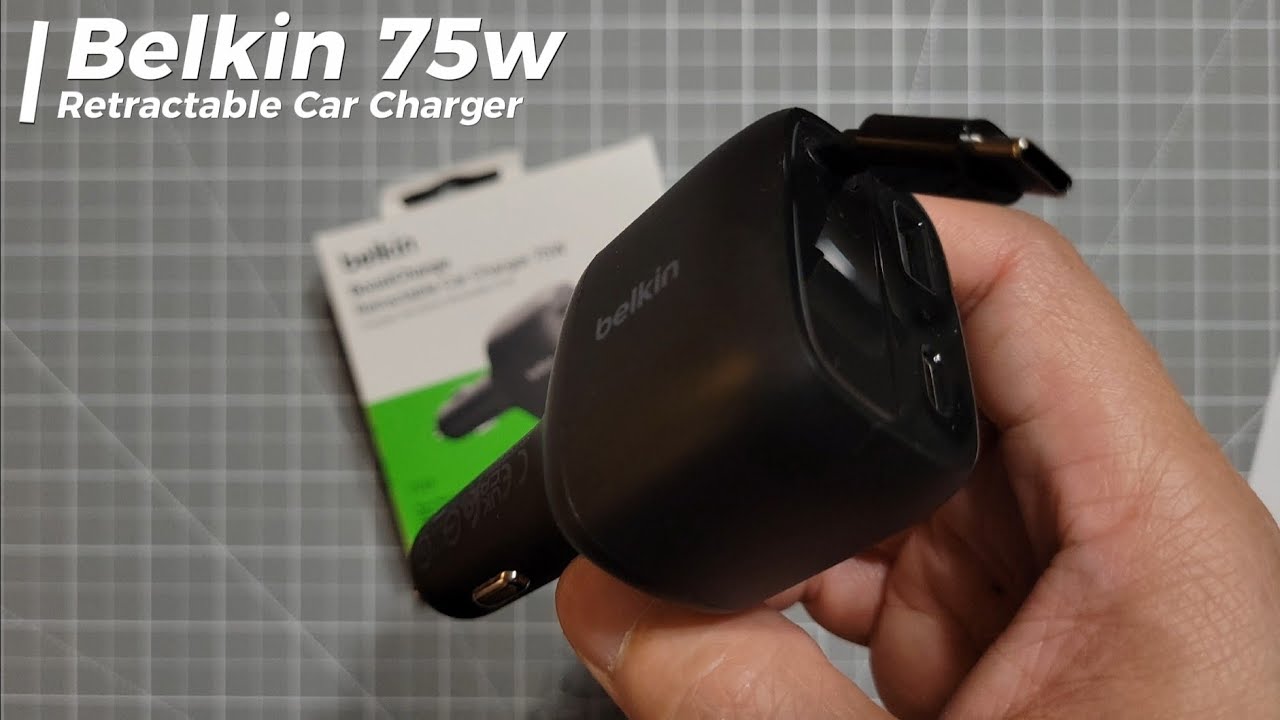 Belkin 75w Retractable 3-device BoostCharge Car Charger Unboxing and Overview