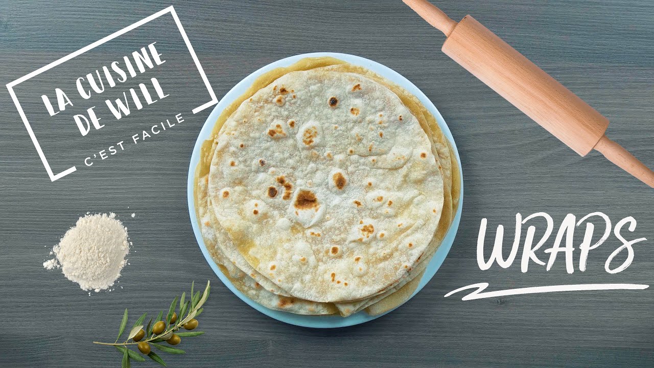 Recette de wraps maison (pain à tacos, tortilla de blé, galette)