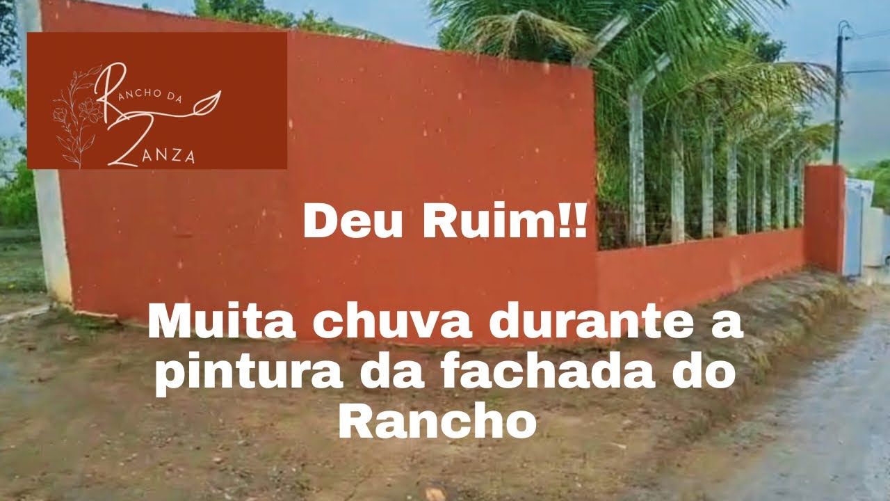 Pintura da fachada do Rancho  e muita chuva!! Como ficou o resultado?