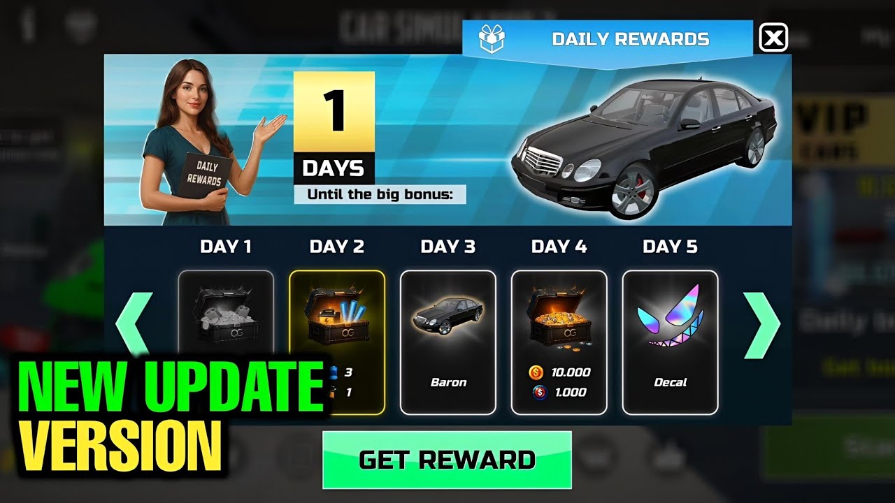 Car Simulator 2 Update - Get Bonus Every Day