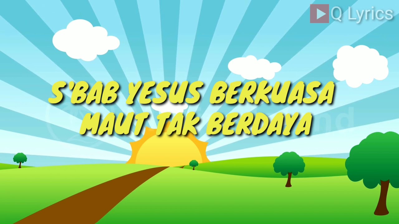 YESUS BANGKIT DAN MENANG | Lirik lagu Paskah || ANAK SEKOLAH MINGGU || By: Kak Indry Kapa & Suami