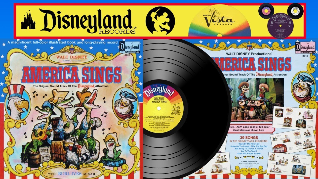 AMERICA SINGS  & SONGS BY BURL IVES   Restored Disneyland LP