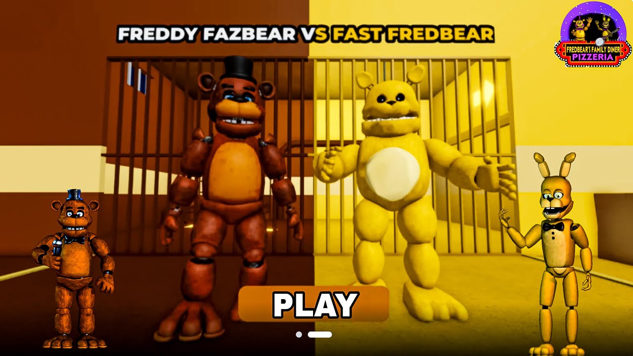 FREDDY VS FAST FREDBEAR PRISON RUN! (Obby) New scary Roblox (#roblox)