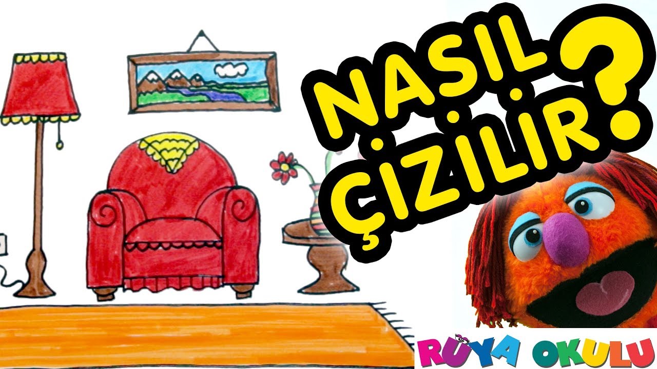 Koltuk Nasıl Çizilir? - Oturma Odası - 🛋 - Çocuklar İçin Resim Çizme - RÜYA OKULU