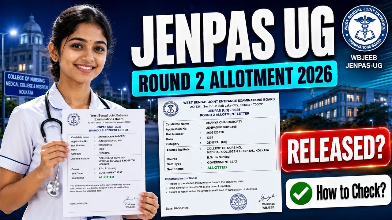jenpas ug 2nd seat allotment 2026 | jenpas ug round 2 allotment 2026 