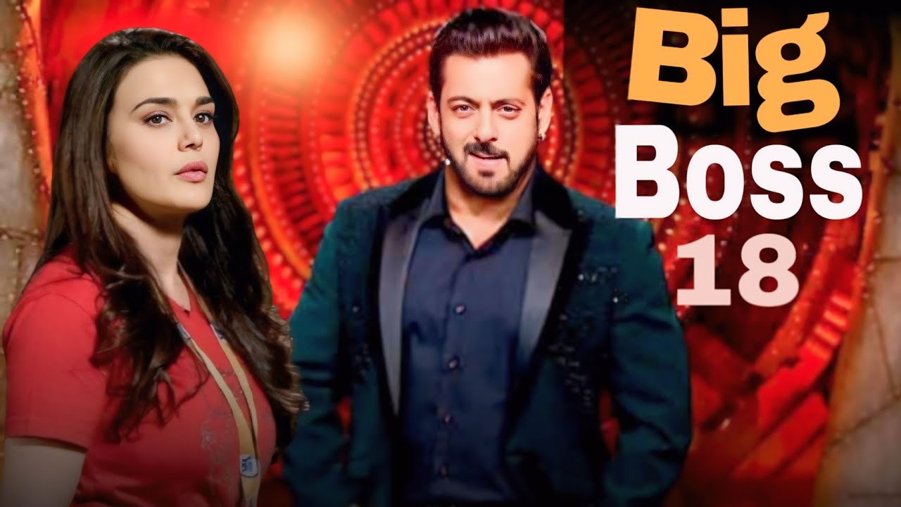 Salman Khan with Priti Zinta in Big Boss show on hosting