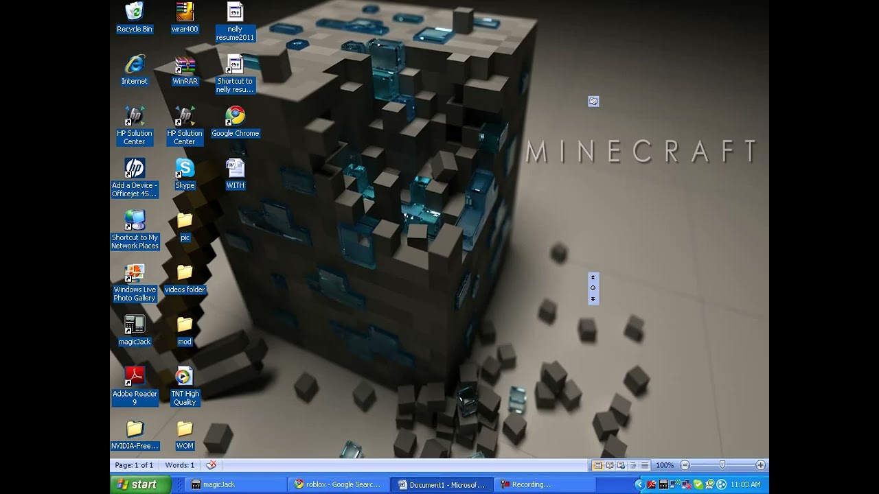 Minecraft vs  Roblox Vote! (FIREJ15, April 30th, 2011)