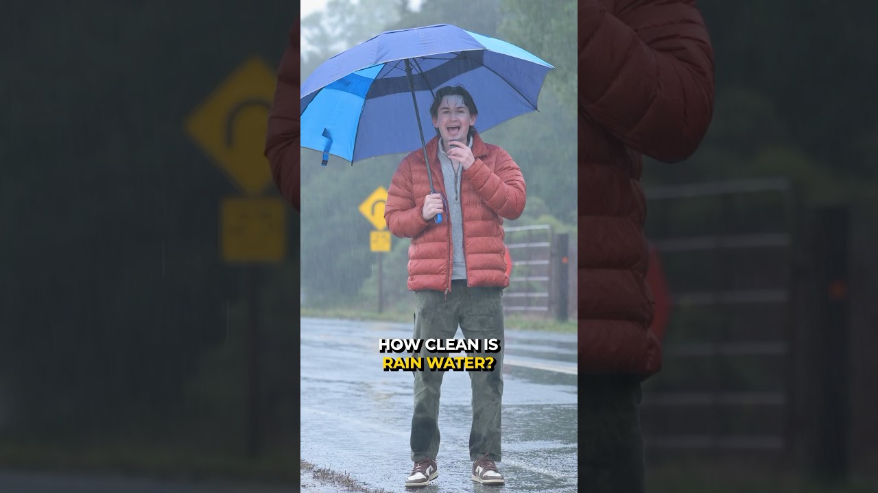 I Tested How Clean Rain Is.. 💧😳 #shorts