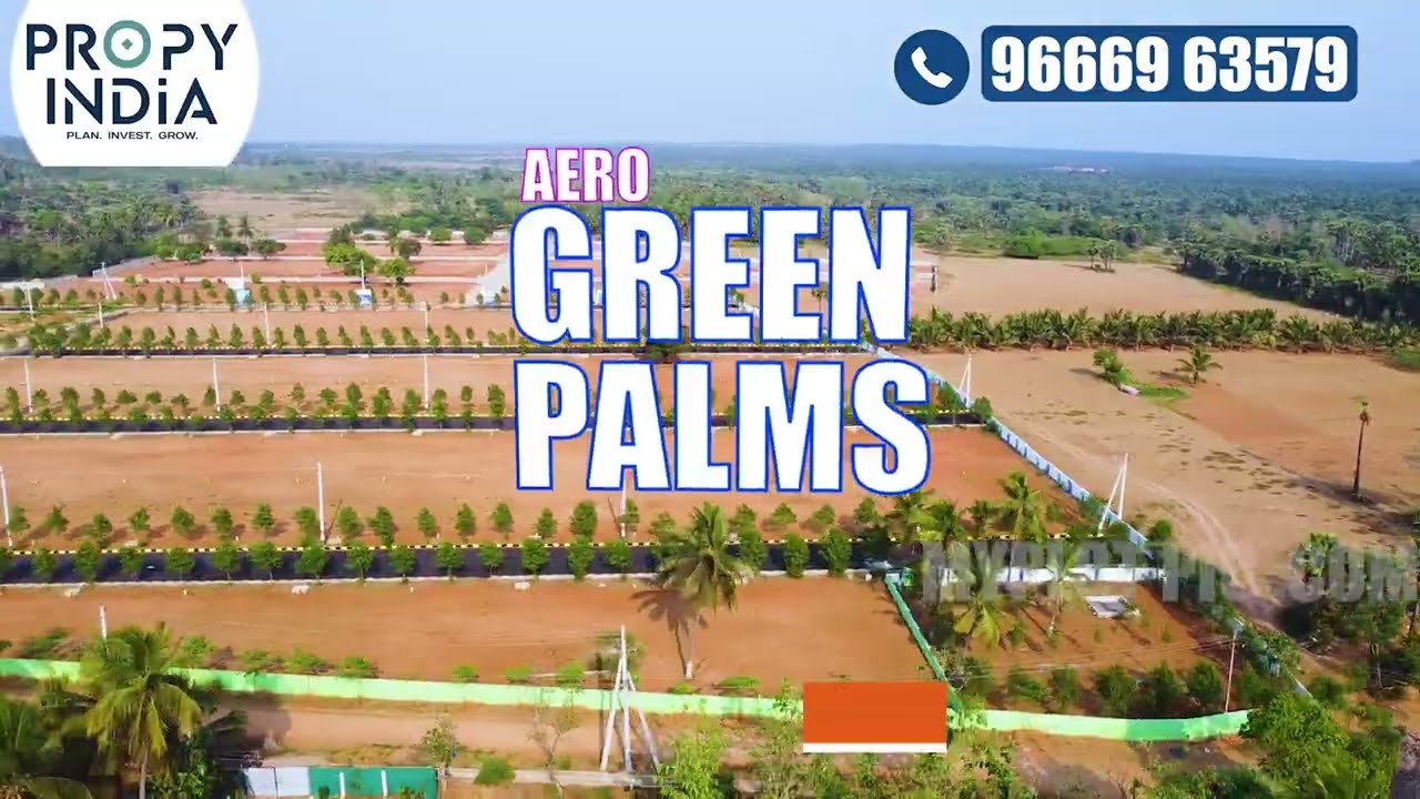 AERO GREEN PALMS LAYOUT | VMRDA BHOGAPURAM PLOTS FOR SALE 16500  PER SQ.YARD