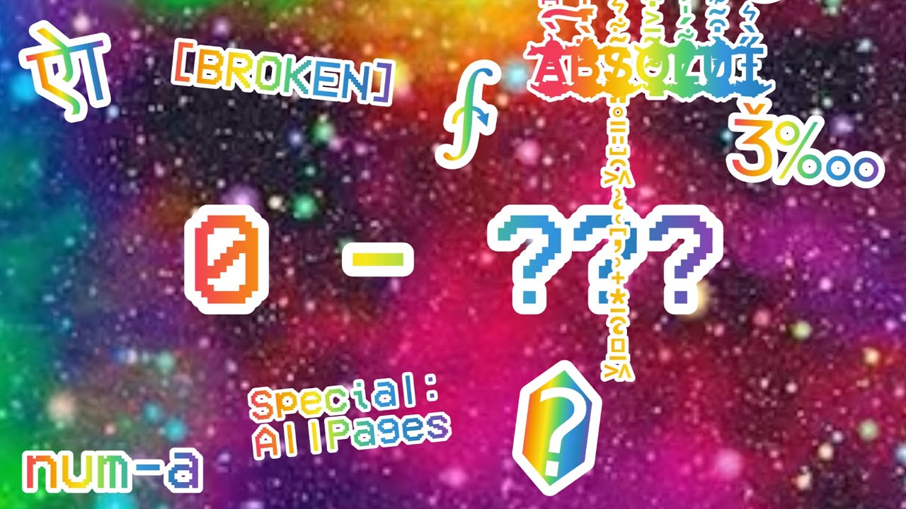 Numbers 0 to [REDACTED] Parts I-IX