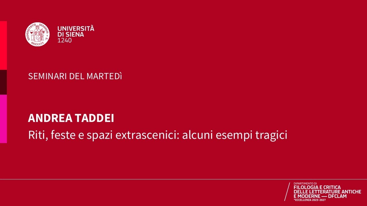 Seminari del martedì - Andrea Taddei