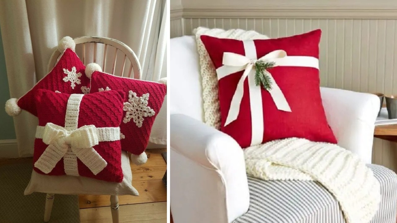 +157 iDEAS de COJINES NAVIDEÑOS elegantes y fáciles de adaptar a tu hogar añadiendo estilo comodidad