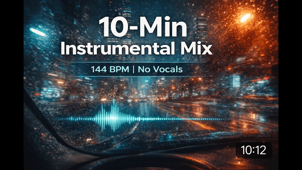 Driving Bass Groove (144 BPM) | 10-Min Instrumental Mix