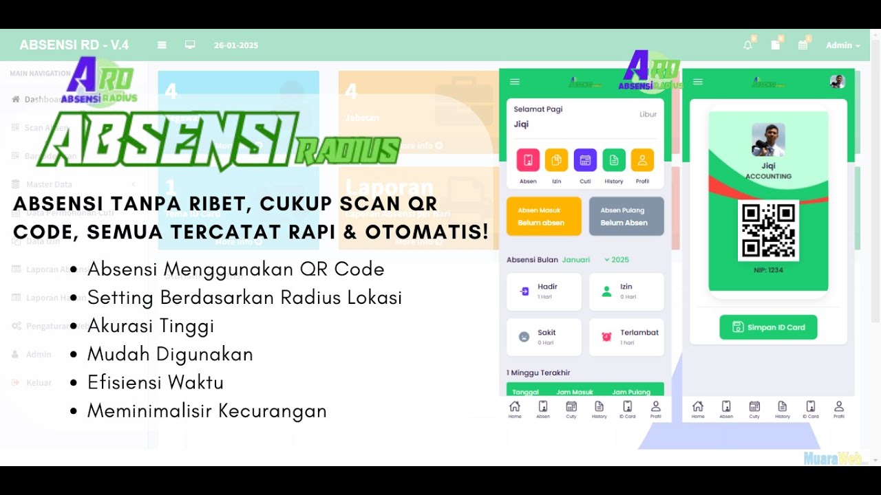 Sistem Aplikasi Absensi berdasarkan Radius Lokasi Menggunakan QR Code Berbasis Web