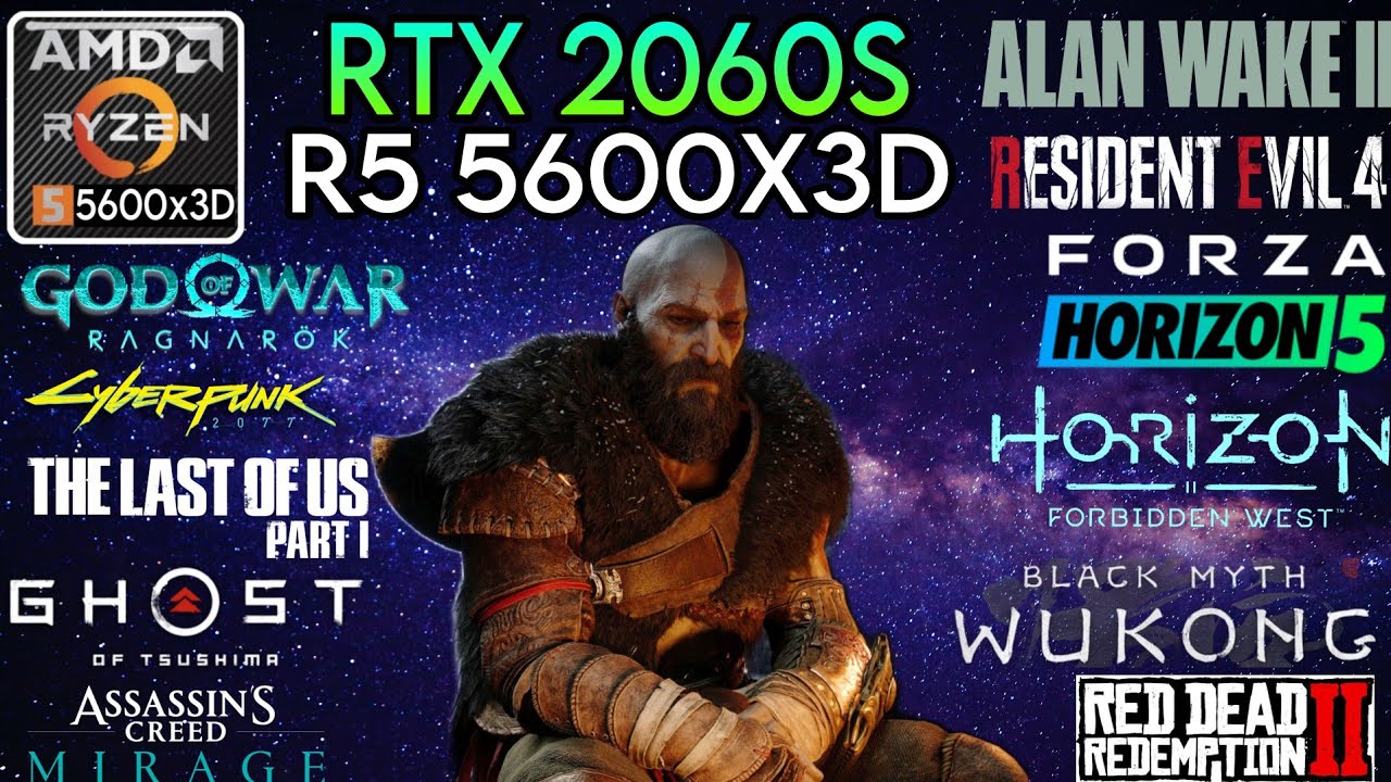RTX 2060 Super + Ryzen 5 5600x3D & 32GB Ram - 15 Games Test !