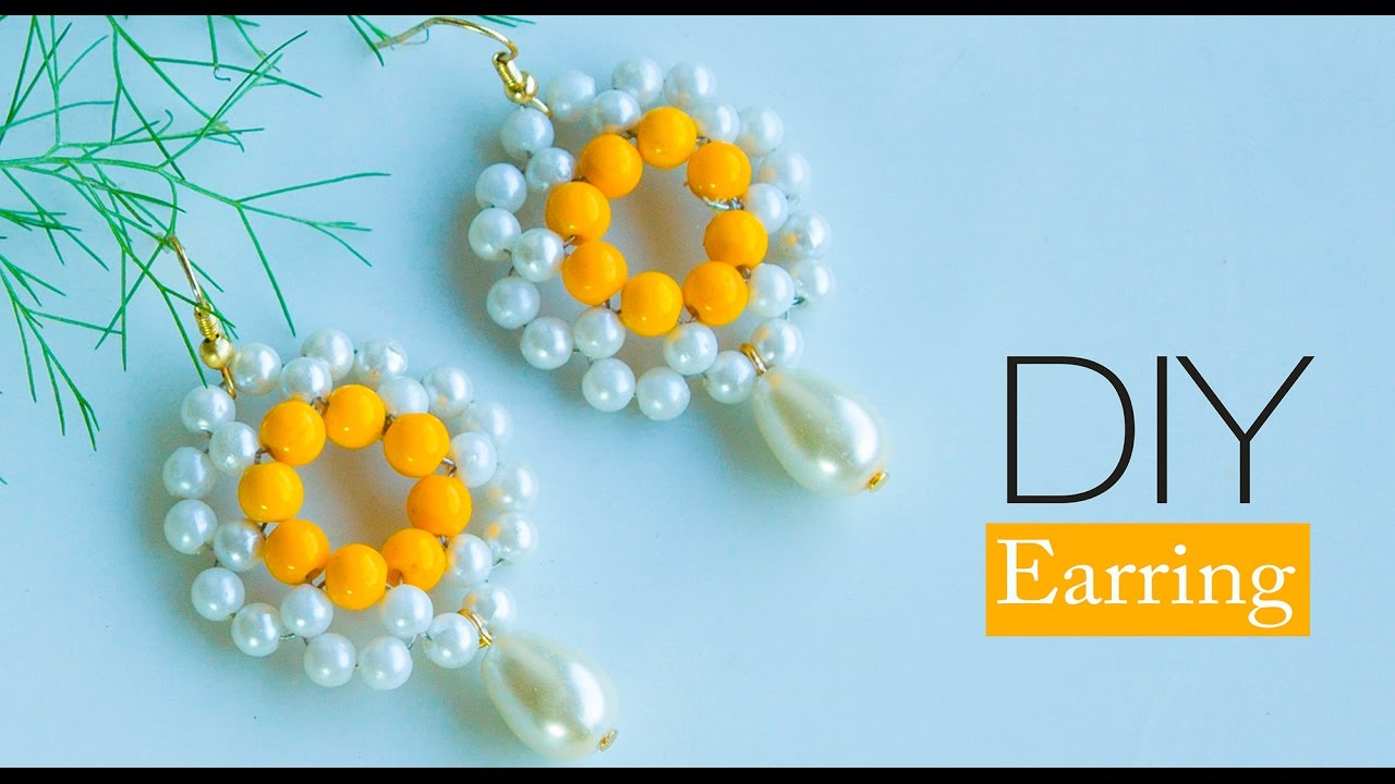 How to make pearl earring|Designer earrings|jewelry design|Earrings design| Beads art\vineeta mishra
