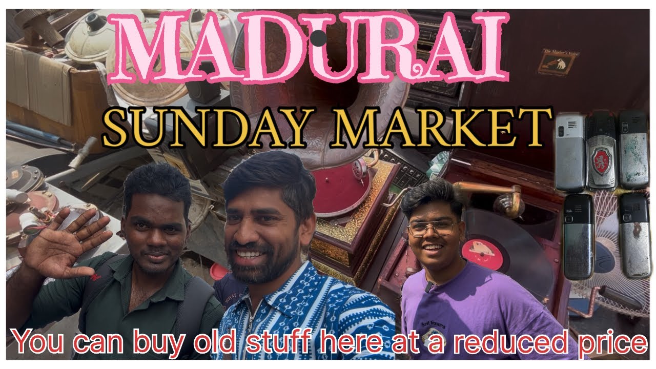 Madurai Sunday Market IN Old Vintage Product @MrAnduvan உலகத்திலேயே இதுதான் சின்ன மொபைல்