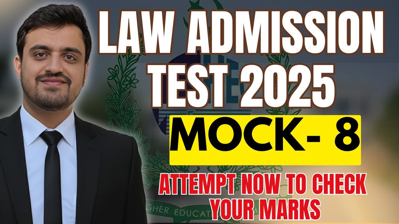 Law Admission Test 2025 Preparation | Mock Test 8 | New Session Join Now | LAT Past Papers