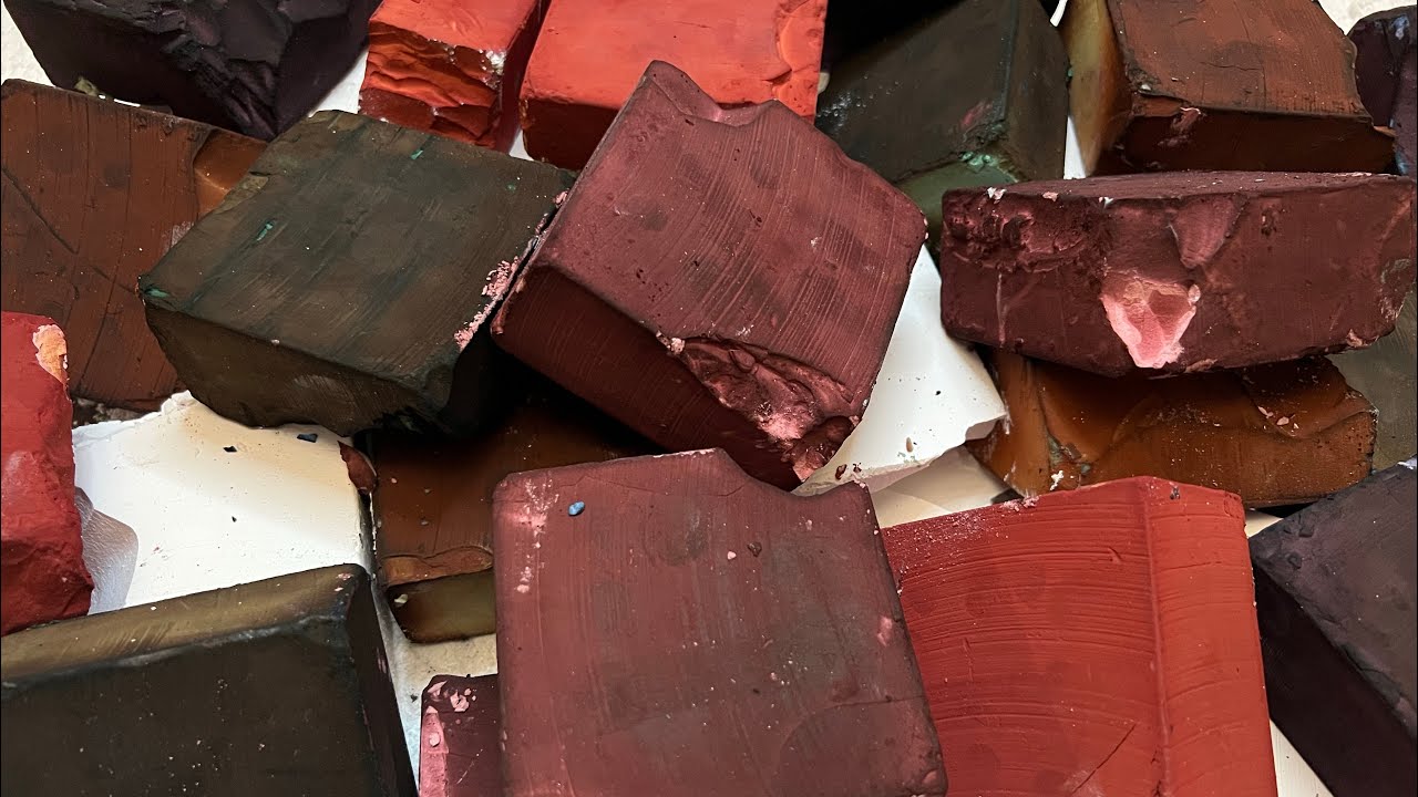 Earthy Tones Dyed Chalk Crush | Oddly Satisfying | ASMR 