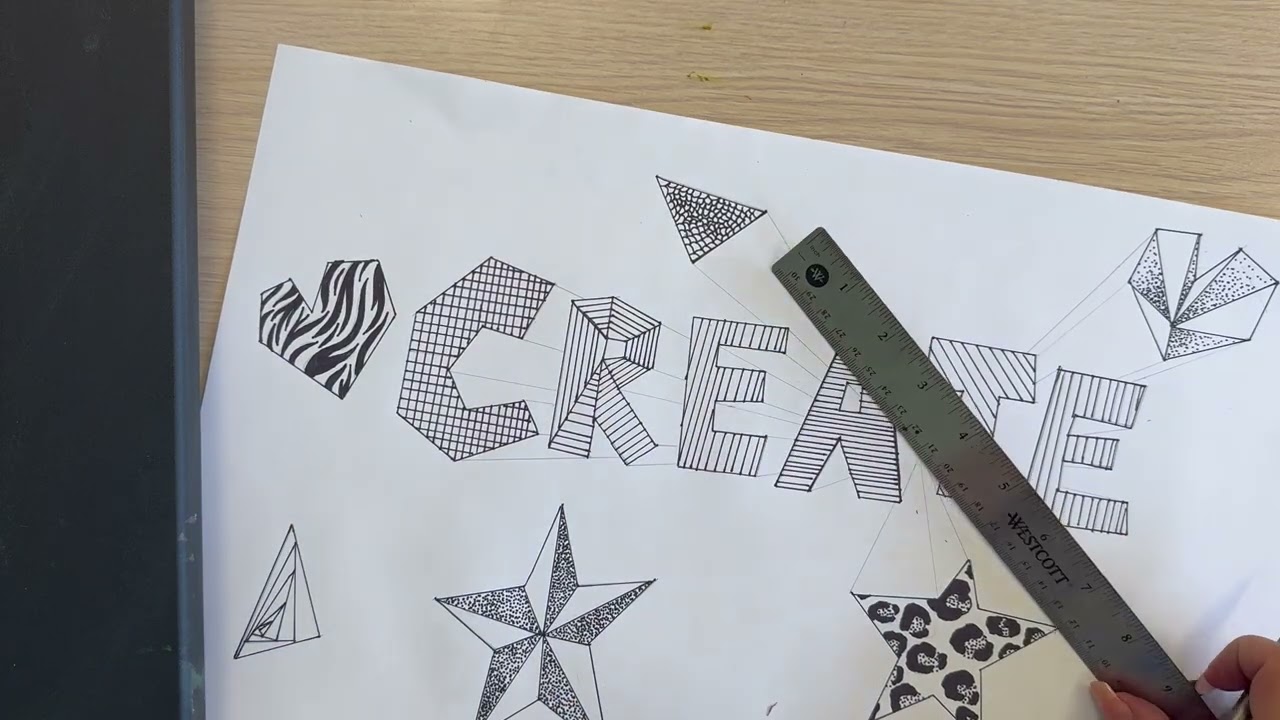 1 POINT PERSPECTIVE - 3D WORDS - PART 2