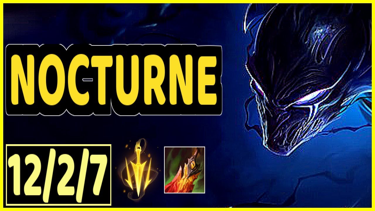 NOCTURNE VS GRAVES - 12/2/7 KDA JUNGLE GAMEPLAY
