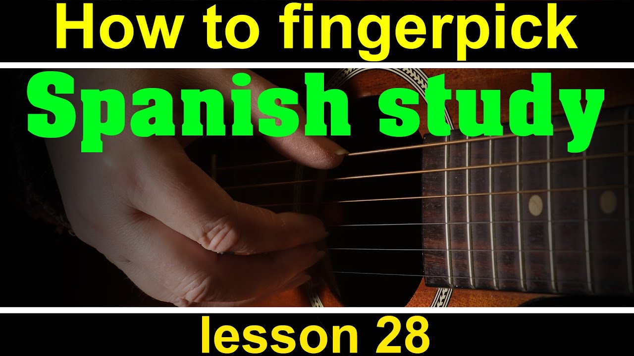 Guitar lesson 28 pt.2, of the GCH Guitar Academy fingerstyle guitar course.  Spanish guitar study