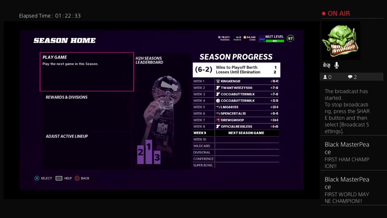 MUT 22 Legend League 97 OVR