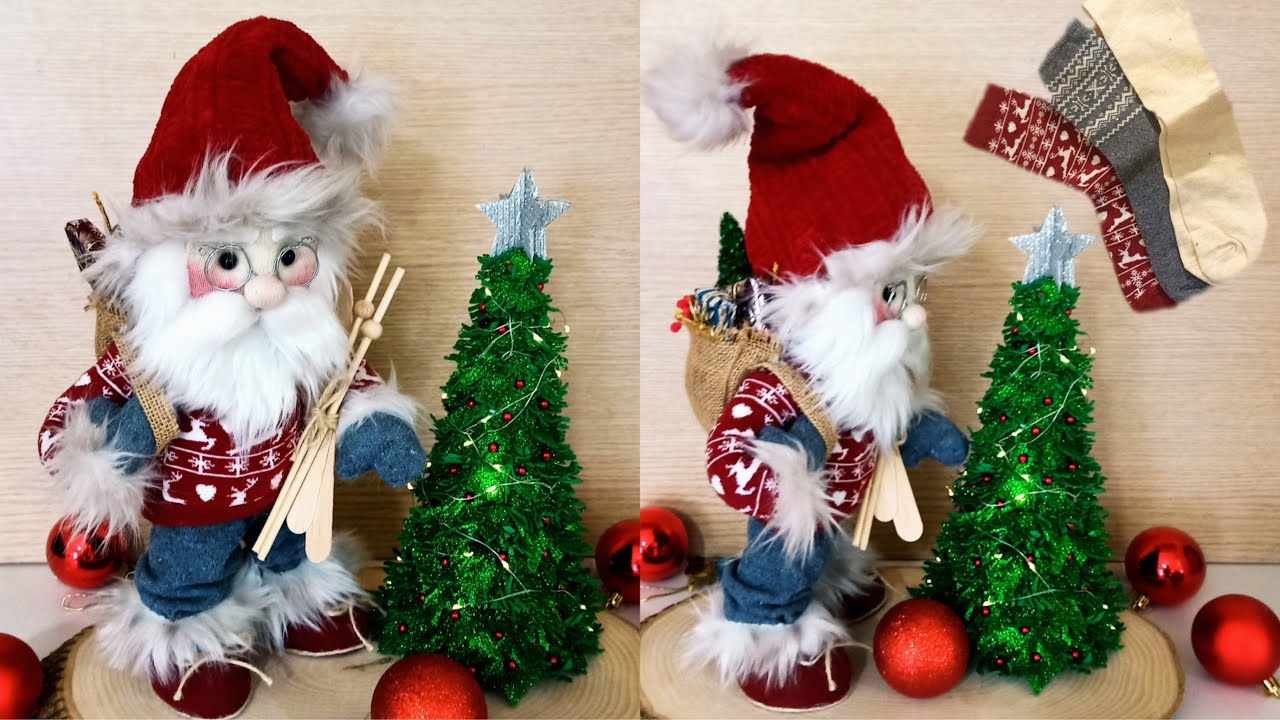 🧦 КАК СДЕЛАТЬ НОСКИ SANTA CLAUS ЛЕГКО