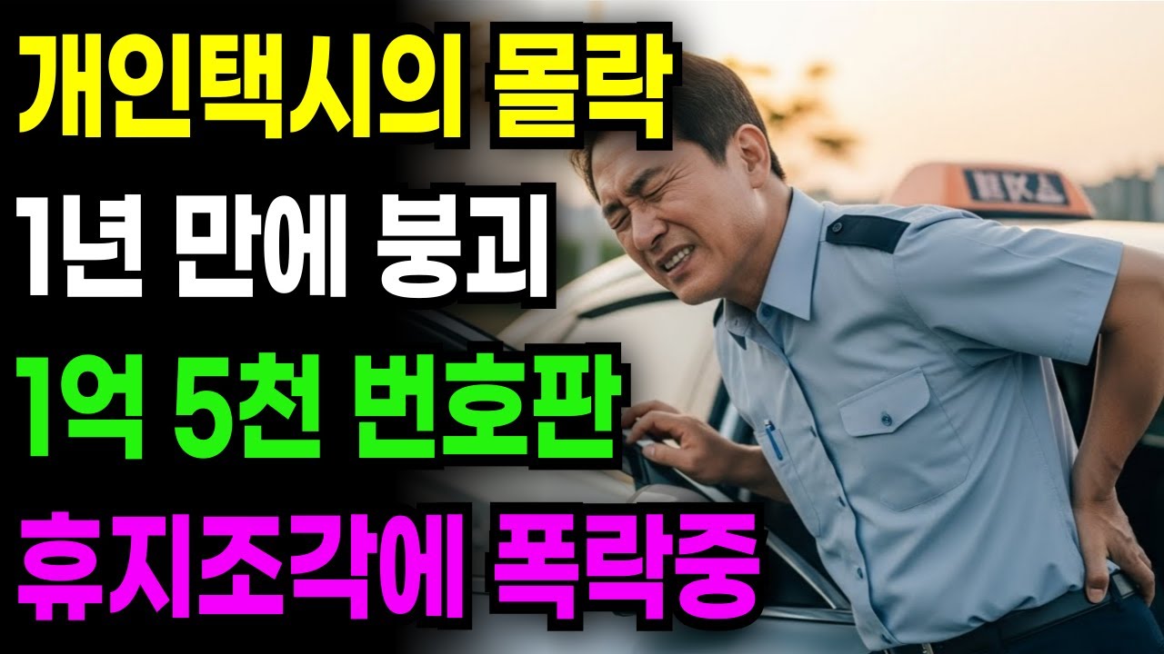 “1억 5천 택시 번호판 폭락” 퇴직금 영끌 했다가 휴지조각 됐다…1년 만에 붕괴 …망해가는 개인택시의 몰락 | 노후자금 | 노후사연 | 오디오북 | 사연라디오 | 노후의지혜 |