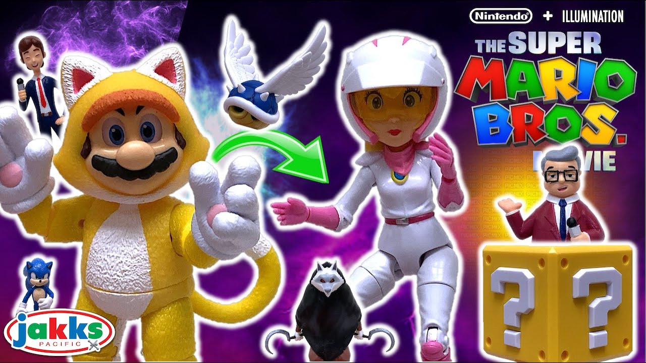 MARIO GATITO & PEACH Kart - Figuras de Lujo | SUPER MARIO BROS La Película Jakks Pacific - TOY SHOTS
