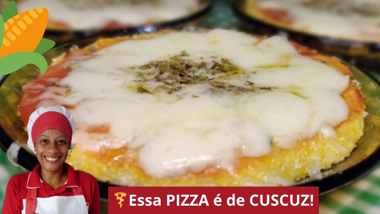 🍕A MELHOR  Pizza é de CUSCUZ! Mini Pizza de Flocão de Milho na AirFryer | 10 Minutos🌽#flocão #pizza
