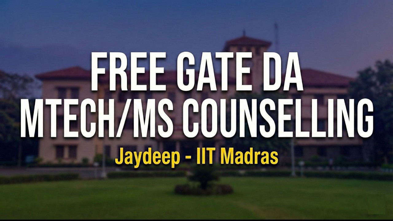 GATE DA MTech Counselling 2026 | Jaydeep - IIT Madras