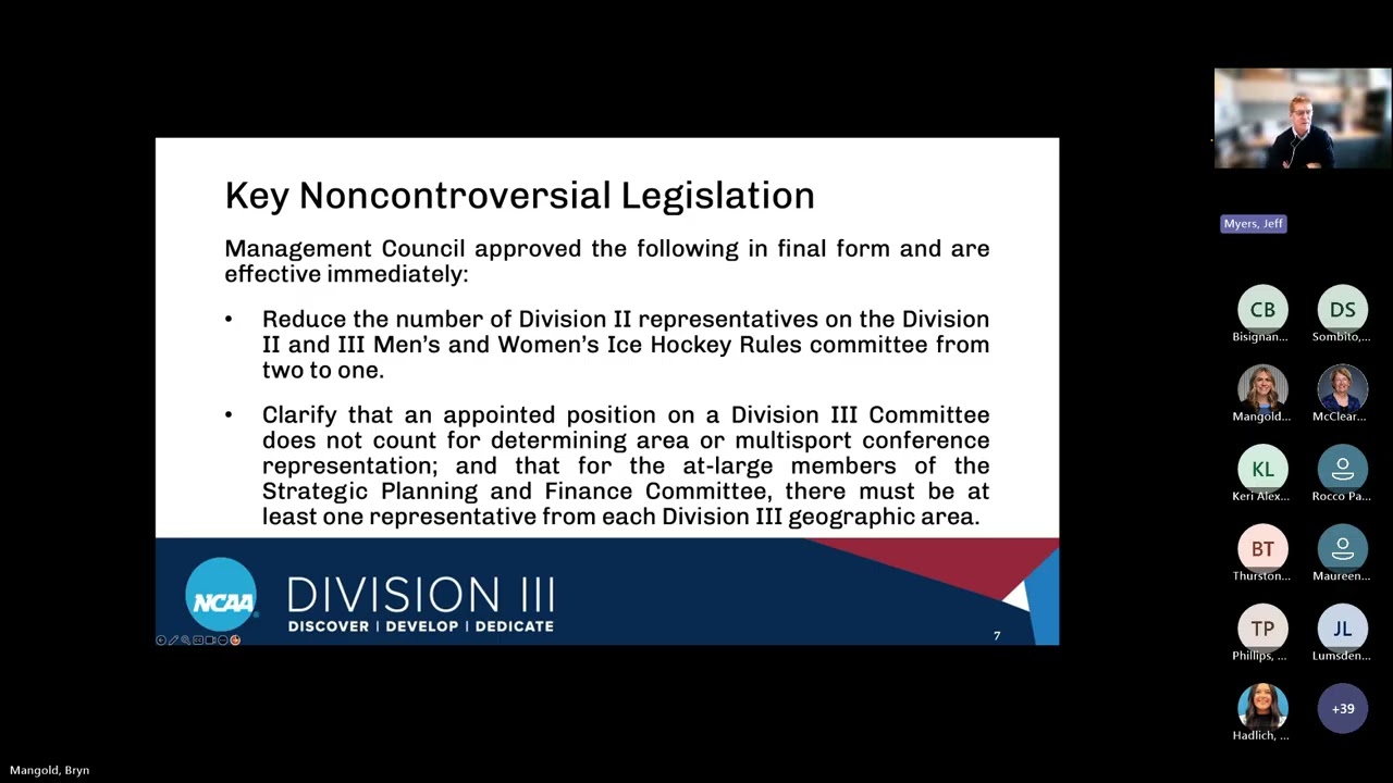 Division III February webinar: 2026 Convention Recap