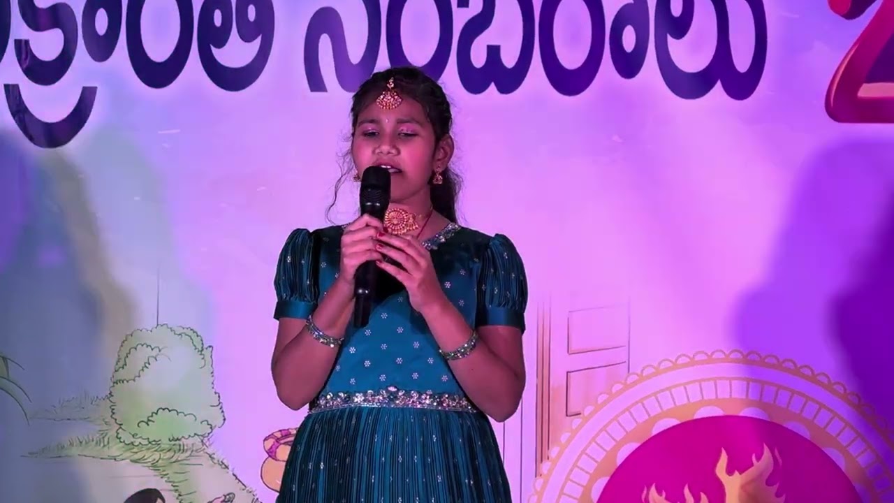 Parnika sang a song about Sankranti in TASA Sankranti Sambaralu @ Riyadh 
